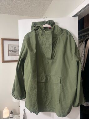 STAUD Olive Green Hooded Pullover Anorak